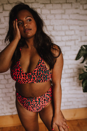 Neon Cheetah Swim Bottoms
