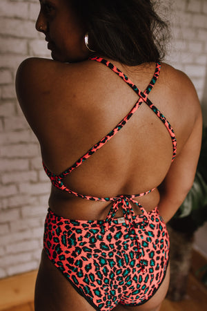 Neon Cheetah Swim Bottoms
