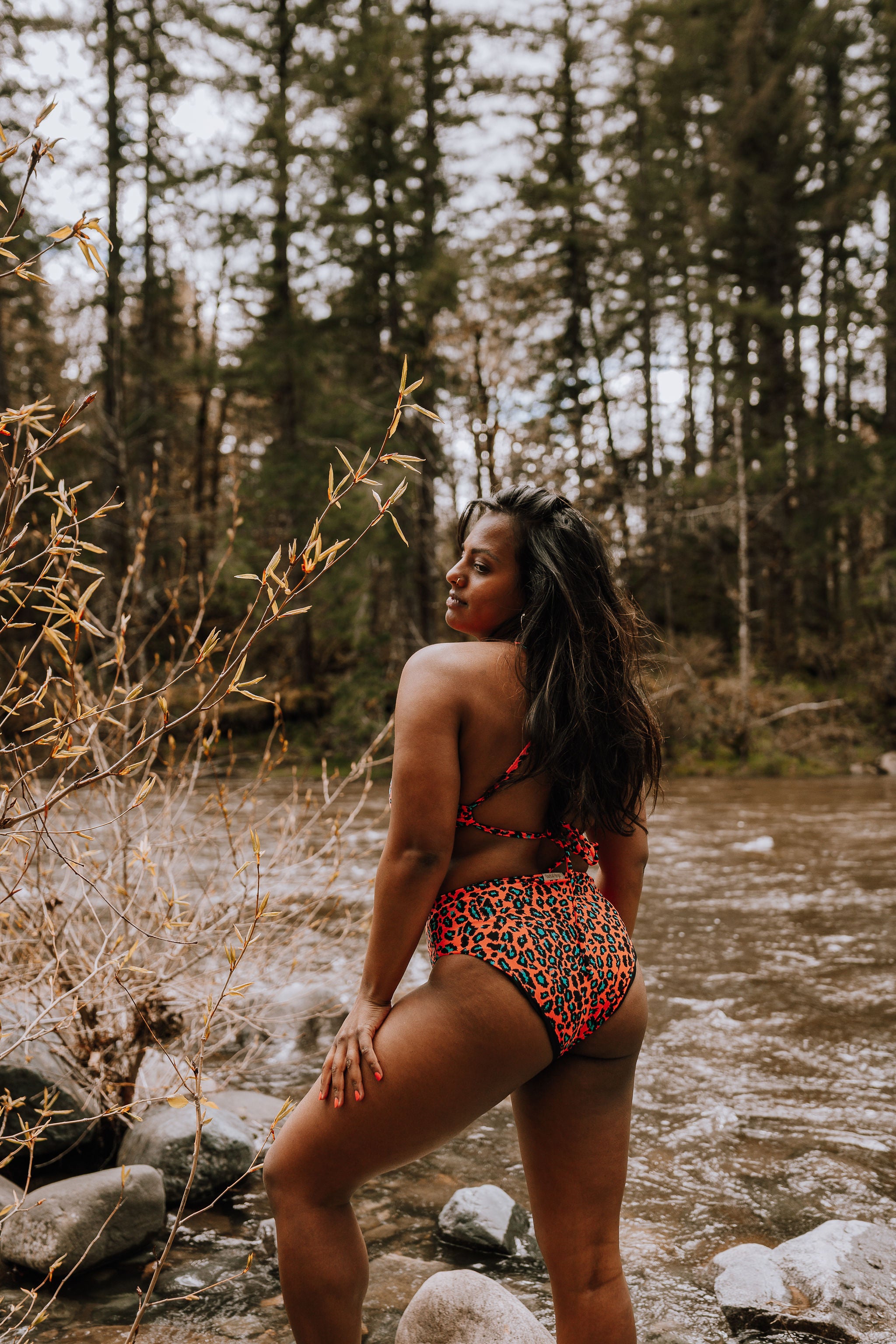 Neon Cheetah Swim Bottoms