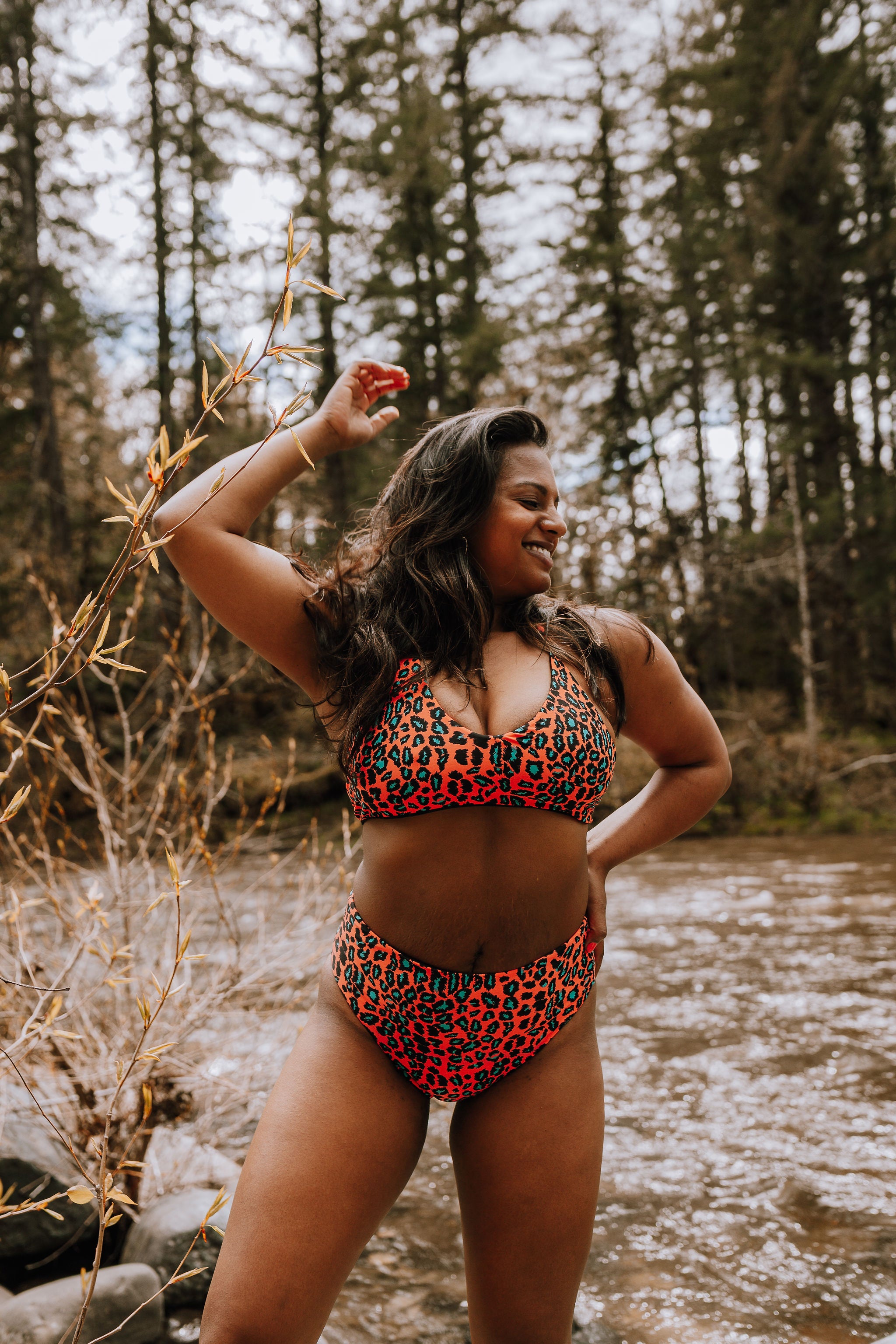 Neon Cheetah Swim Bottoms